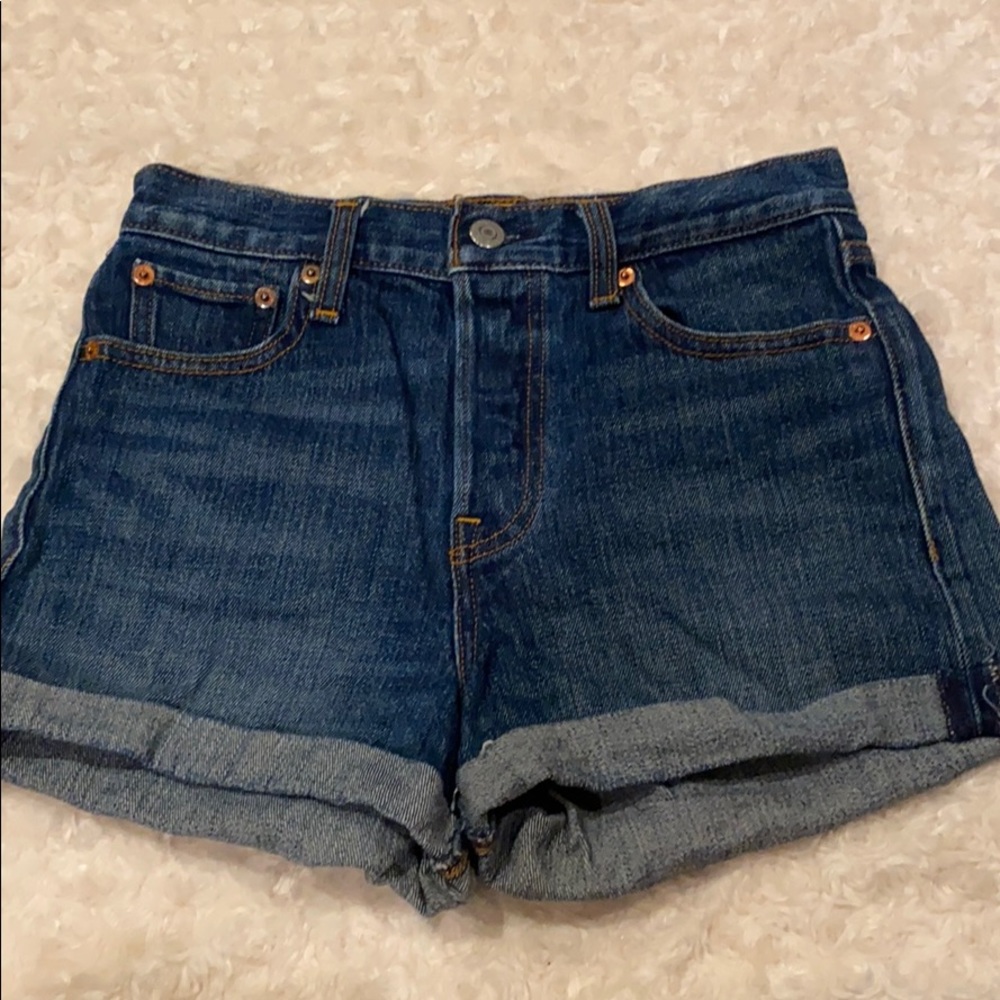 Levi’s 501 mid-rise denim shorts